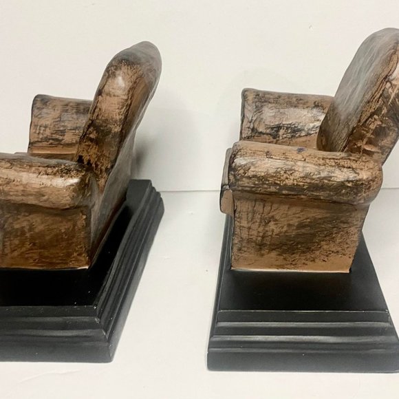 Brown Sofa Couch Ceramic Book Ends - Picture 3 of 5